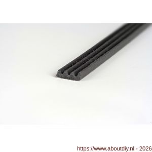 Ellen inbouwprofiel tochtband kunststof zelfklevend Weatherstrip Small kleine kier zwart 7.5 m - A51010405 - afbeelding 1