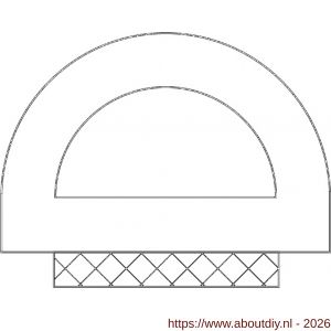 Ellen inbouwprofiel tochtband kunststof zelfklevend Weatherstrip Large grote kier zwart 7.5 m - A51010416 - afbeelding 3