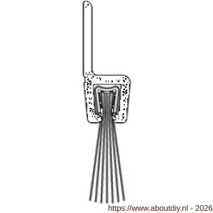 Ellen dorpel tochtprofiel met borstel aluminium IBS-31 100 cm - A51010106 - afbeelding 3