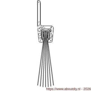 Ellen dorpel tochtprofiel met borstel aluminium IBS-39 250 cm - A51010110 - afbeelding 3