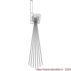 Ellen dorpel tochtprofiel met borstel aluminium IBS-60 300 cm - A51010117 - afbeelding 3