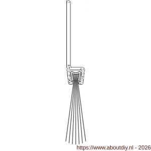 Ellen dorpel tochtprofiel met borstel aluminium IBS-70 100 cm - A51010118 - afbeelding 3