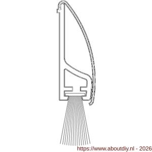 Ellen dorpelprofiel met borstel RVS Inox de Luxe 100 cm - A51010353 - afbeelding 3
