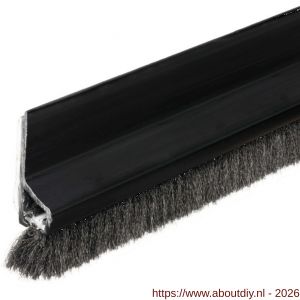 Ellen dorpelprofiel met borstel kunststof Deco zwart 100 cm - A51010359 - afbeelding 1