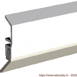 Ellen dorpelprofiel met borstel kunststof Basic wit 100 cm - A51010356 - afbeelding 1