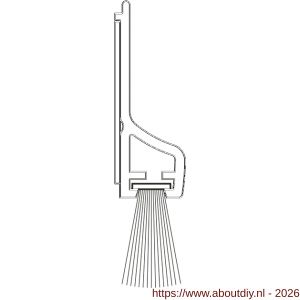 Ellen dorpelprofiel met borstel kunststof zelfklevend Comfort transparant 100 cm - A51010360 - afbeelding 3