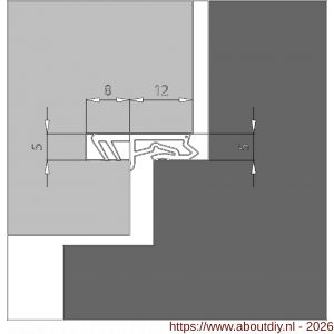 Ellen rondgaande dichting kunststof Silicon Profile 1201 SCF 25 meter - A51010345 - afbeelding 2