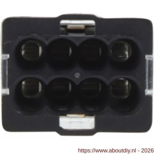 Q-Link lasklem 8-polig 8-gaats 8x1.0 2.5 mm2 transparant-grijs set 25 stuks - A50401102 - afbeelding 2