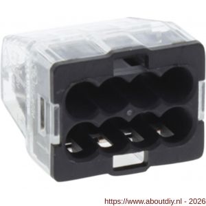 Q-Link lasklem 8-polig 8-gaats 8x1.0 2.5 mm2 transparant-grijs set 25 stuks - A50401102 - afbeelding 7