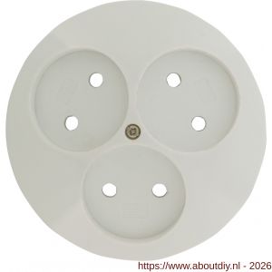 Q-Link contactdoos inbouw 3-voudig met kind-aanraakbeveiliging polarwit - A50402268 - afbeelding 2