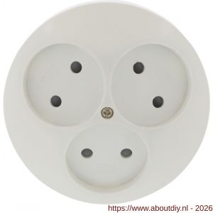 Q-Link contactdoos inbouw 3-voudig met kind-aanraakbeveiliging polarwit - A50402268 - afbeelding 5