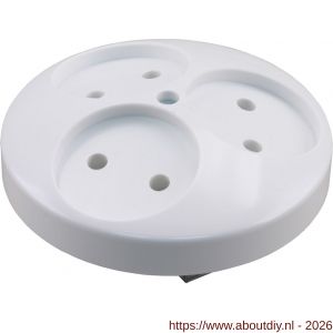 Q-Link contactdoos inbouw 3-voudig met kind-aanraakbeveiliging polarwit - A50402268 - afbeelding 1