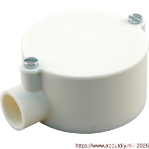 Attema lasdoos einddoos diameter 5/8 inch crème - A50401106 - afbeelding 1
