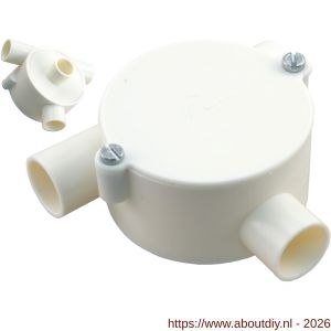 Attema lasdoos Top-T-trekdoos achterinvoer diameter 5/8 crème - A50402107 - afbeelding 1