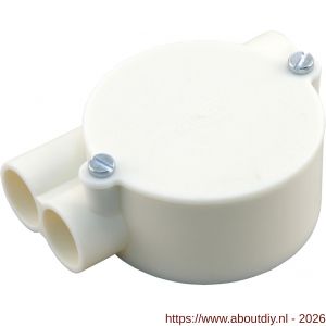 Attema lasdoos Top-trekdoos 2x links diameter 5/8 crème - A50402109 - afbeelding 1