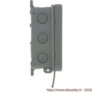 Q-Link kabeldoos met doorsteektules spatwaterdicht IP 54 grijs - A50401321 - afbeelding 3