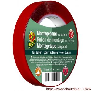Duck montagetape buiten 19 mm x 5 m - A50402415 - afbeelding 1