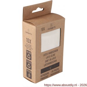 Copenhagen Pro wegwerphandschoen Latex maat L set 10 stuks - A50402314 - afbeelding 2