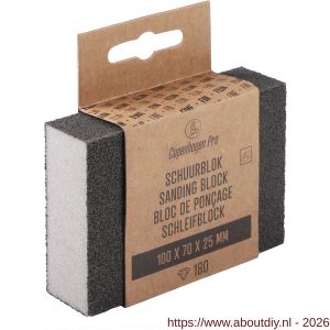 Copenhagen Pro schuurblok fijn K180 10x7x2,5 cm - A50401919 - afbeelding 2