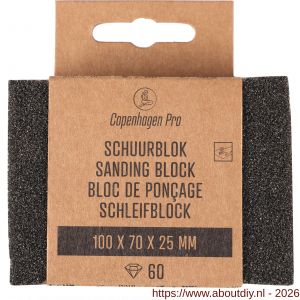 Copenhagen Pro schuurblok grof K60 10x7x2,5 cm - A50401921 - afbeelding 2