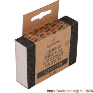 Copenhagen Pro schuurblok grof K60 10x7x2,5 cm - A50401921 - afbeelding 3