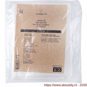 Copenhagen Pro puinvuilzak kunststof 60 L 58x85 cm 80 mu set 5 stuks - A50401395 - afbeelding 3
