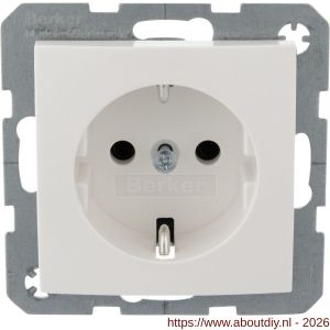 Berker S1 contactdoos inbouw 1-voudig randaarde polarwit set 10 stuks - A50401273 - afbeelding 4