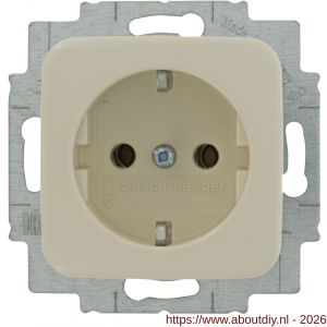 Busch-Jaeger SI contactdoos inbouw 1-voudig randaarde crème - A50401279 - afbeelding 2