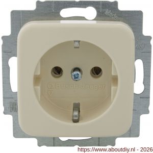 Busch-Jaeger SI contactdoos inbouw 1-voudig randaarde crème - A50401279 - afbeelding 5
