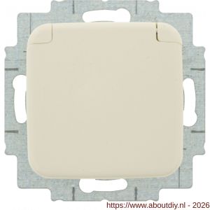 Busch-Jaeger SI contactdoos inbouw 1-voudig randaarde crème - A50402233 - afbeelding 2