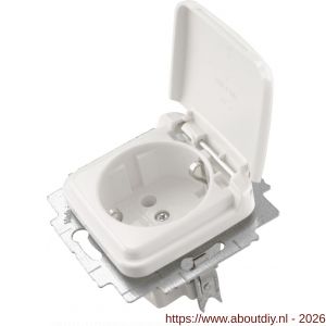 Busch-Jaeger Reflex contactdoos inbouw 1-voudig randaarde polarwit - A50402234 - afbeelding 1