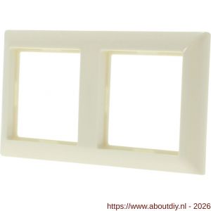 Jung System 55 afdekraam inbouw 2-voudig verticaal-horizontaal crème - A50402146 - afbeelding 1