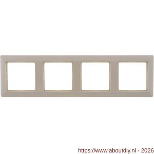 Jung System 55 afdekraam inbouw 4-voudig verticaal-horizontaal crème - A50402182 - afbeelding 2
