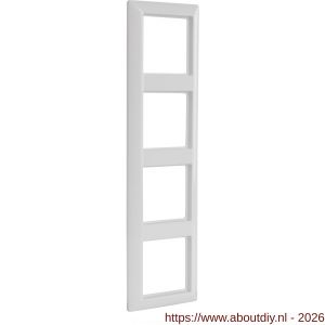 Jung AS500 afdekraam inbouw 4-voudig verticaal-horizontaal polarwit - A50402183 - afbeelding 1