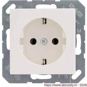 Jung AS500 contactdoos inbouw 1-voudig randaarde polarwit - A50402237 - afbeelding 2