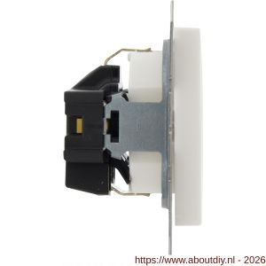 Jung AS500 contactdoos inbouw 1-voudig randaarde polarwit - A50402237 - afbeelding 3