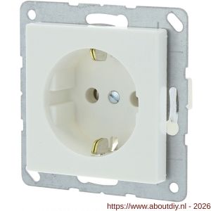 Jung AS500 contactdoos inbouw 1-voudig randaarde polarwit - A50402237 - afbeelding 1