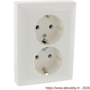 Jung AS500 contactdoos inbouw 2-voudig randaarde polarwit - A50402260 - afbeelding 7
