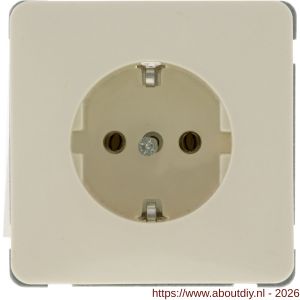 Peha Standard contactdoos inbouw 1-voudig randaarde crème - A50402238 - afbeelding 2