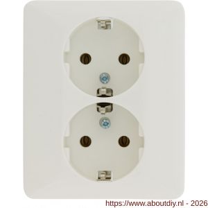 Peha Standard contactdoos inbouw 2-voudig randaarde polarwit - A50402262 - afbeelding 2