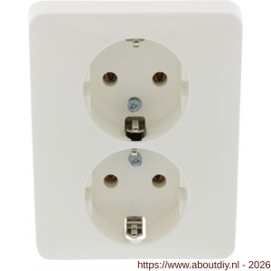 Peha Standard contactdoos inbouw 2-voudig randaarde polarwit - A50402262 - afbeelding 5