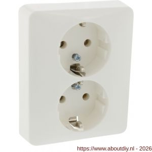 Peha Standard contactdoos inbouw 2-voudig randaarde polarwit - A50402262 - afbeelding 7