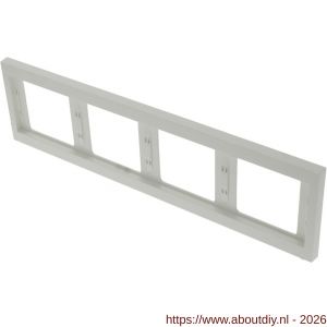 Berker K1 afdekraam inbouw 4-voudig polarwit - A50402185 - afbeelding 1