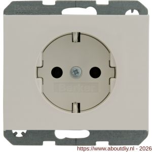 Berker K1 contactdoos inbouw 1-voudig randaarde polarwit - A50402229 - afbeelding 2