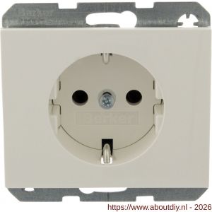 Berker K1 contactdoos inbouw 1-voudig randaarde polarwit - A50402229 - afbeelding 5
