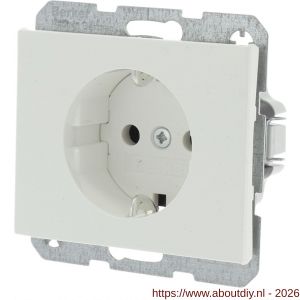 Berker K1 contactdoos inbouw 1-voudig randaarde polarwit - A50402229 - afbeelding 1