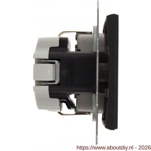 Berker K1 contactdoos inbouw 1-voudig randaarde antraciet - A50402230 - afbeelding 3