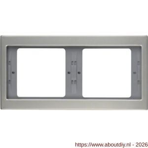 Berker K5 afdekraam 2-voudig horizontaal RVS - A50402152 - afbeelding 1