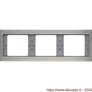 Berker K5 afdekraam 3-voudig horizontaal RVS - A50402172 - afbeelding 1