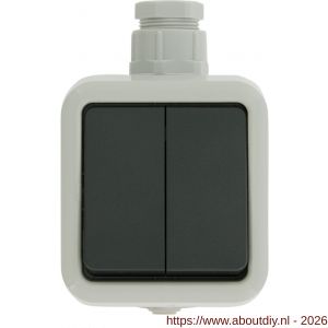 Peha schakelaar opbouw serie grijs wartel M20 - A50401318 - afbeelding 2